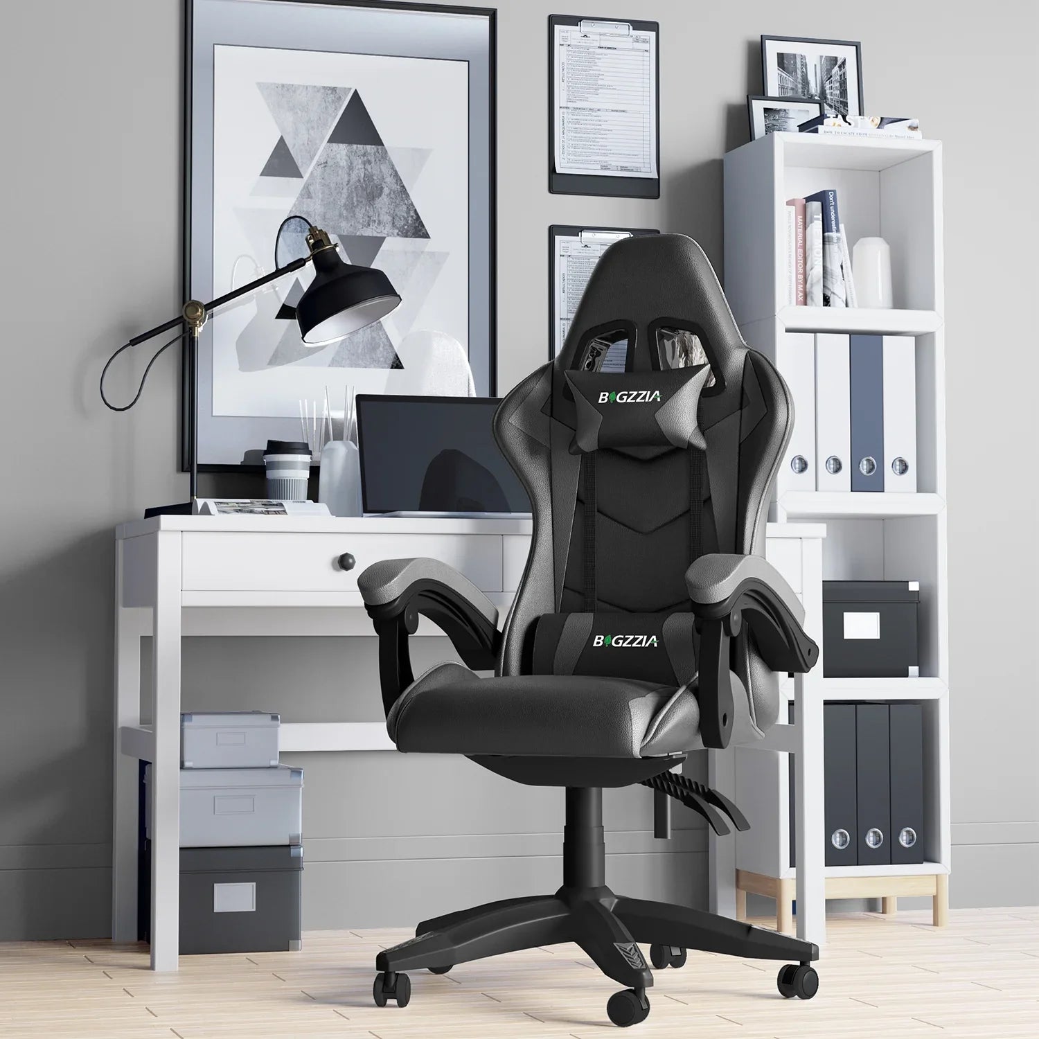 Chaise bureau - OfficeGamingChair™ - Gris - Arts du rangement