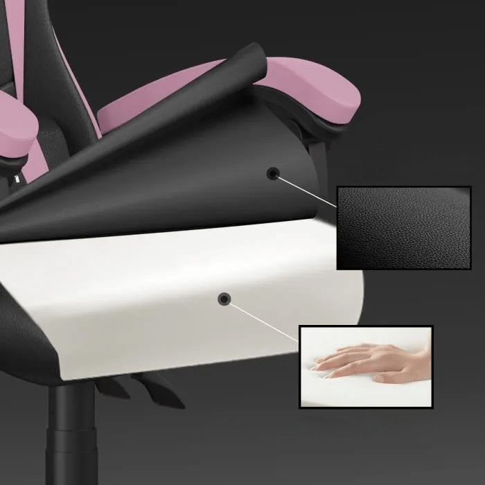 Chaise bureau - OfficeGamingChair™ - Rose - Arts du rangement