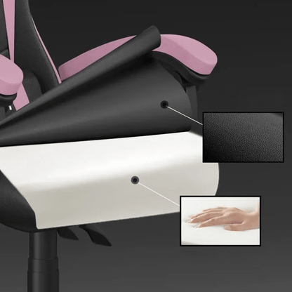 Chaise bureau - OfficeGamingChair™ - Rose - Arts du rangement