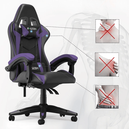 Chaise bureau - OfficeGamingChair™ - Violet - Arts du rangement