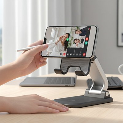 Support telephone bureau | Ergonomique - Arts du rangement