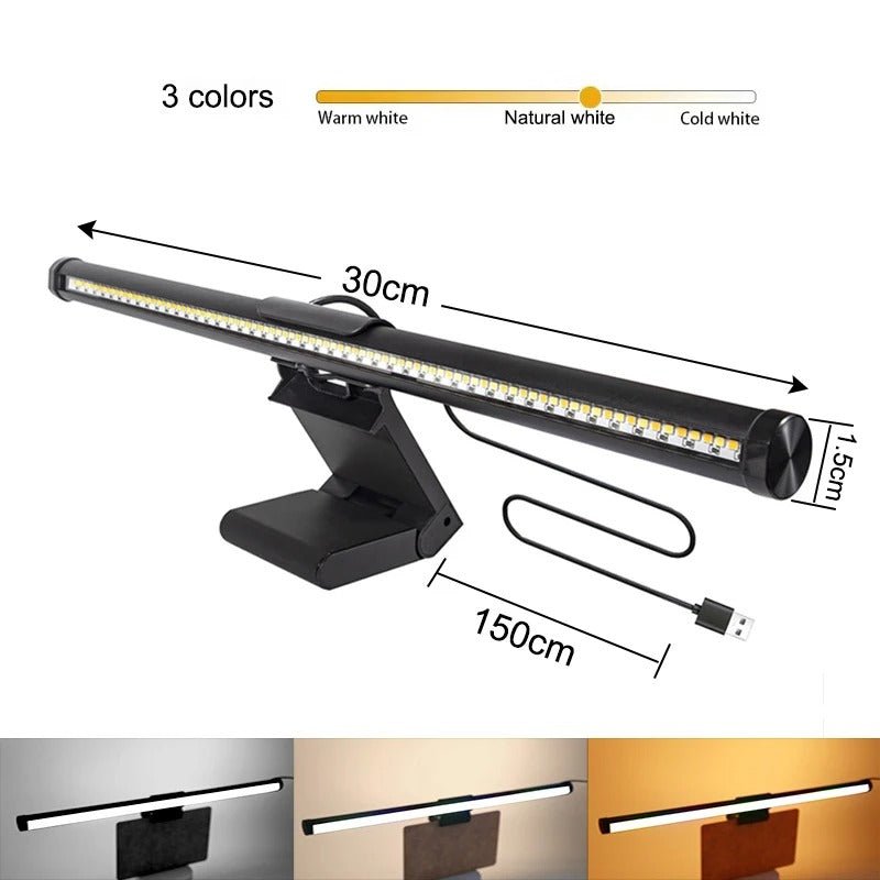 lampe led suspendue | Lampe LED suspendue pour écran d'ordinateur - Arts du rangement