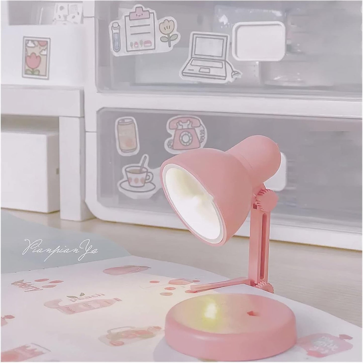 Lampe à Livre - MiniTableLamp™ - Rose - Arts du rangement