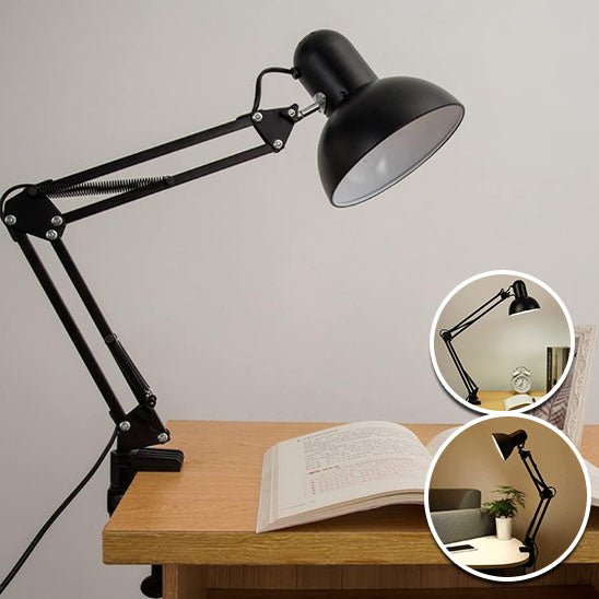 Vue d'ensemble lampe LED avec base stable et contrôles
- Arts du rangement