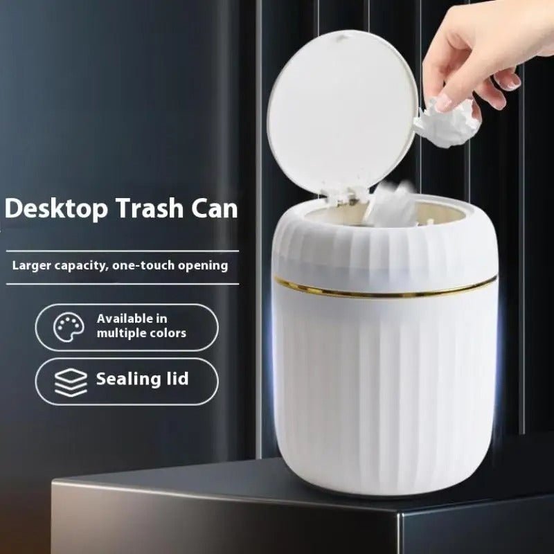 Mini poubelle | Mini poubelle de bureau avec couvercle et organiseur de déchets - Arts du rangement