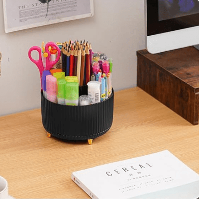 Organisateur bureau rotation 360 degrés vue de côté
- Arts du rangement