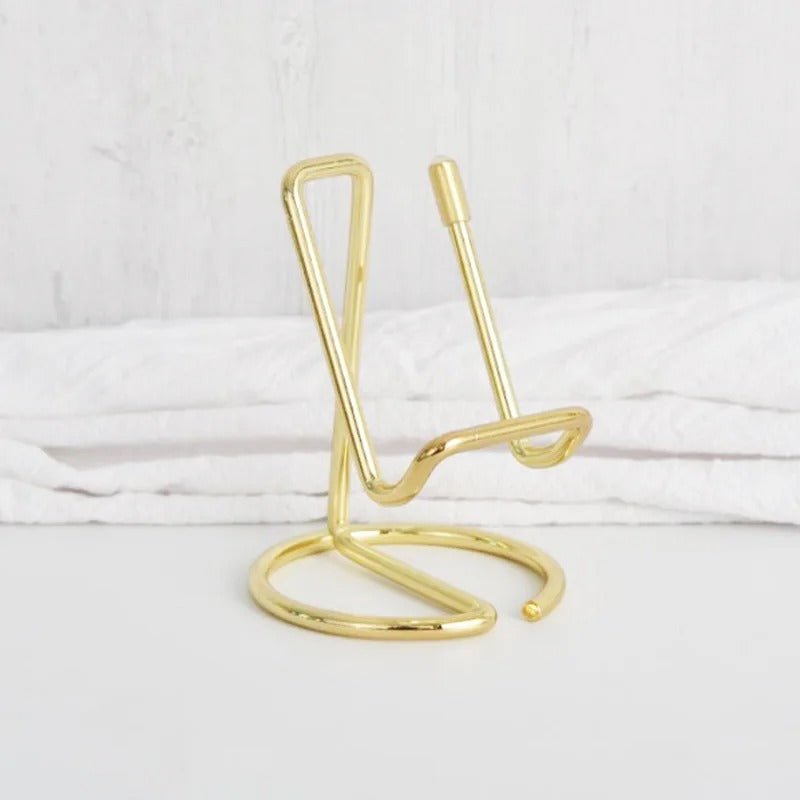 porte carte | Joli porte - cartes en métal doré et organiseur de papier - Arts du rangement