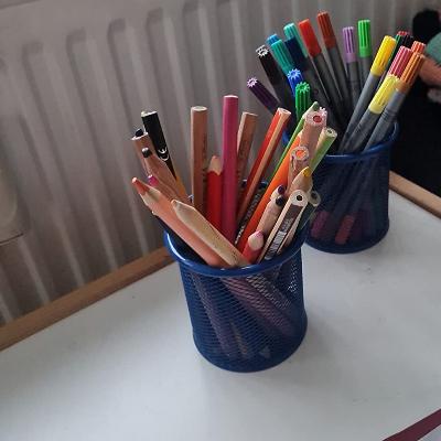 Pot Crayon - PencilHolder™ - Bleu - Arts du rangement