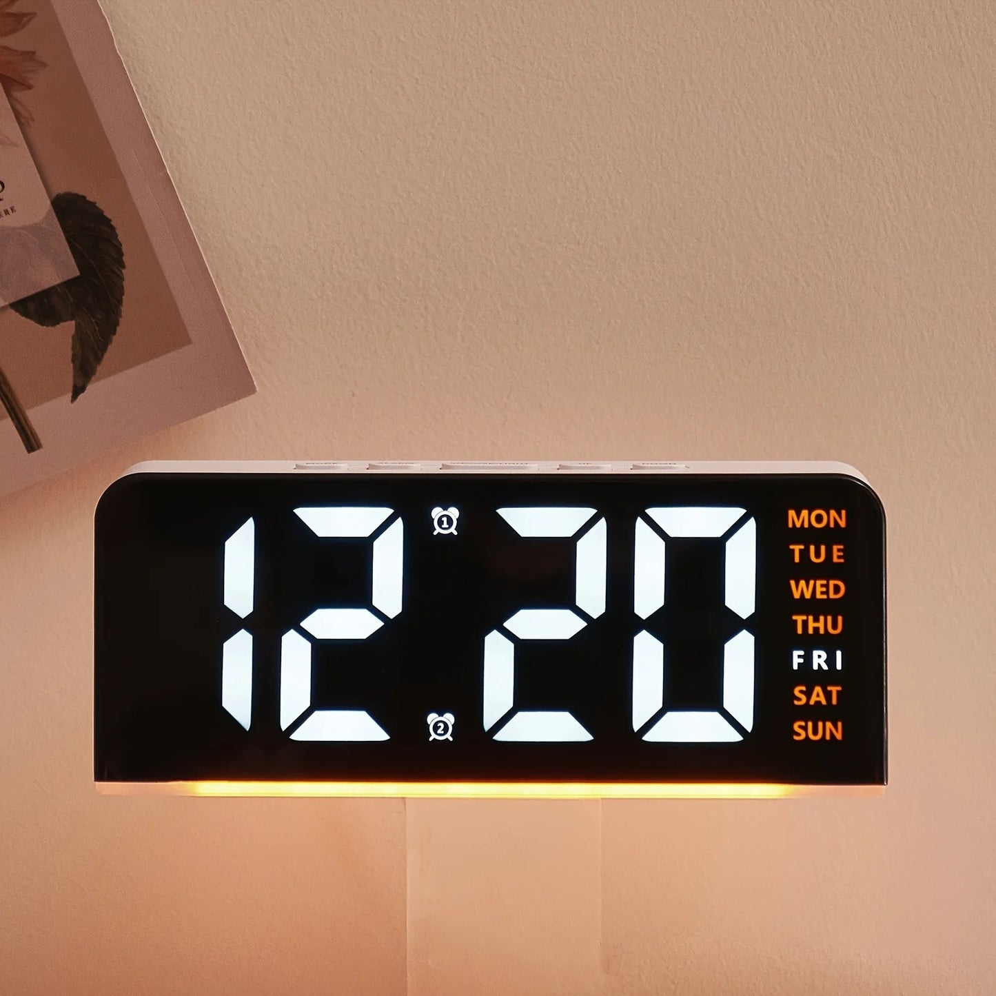 réveil numérique led | Réveil numérique LED et horloge de bureau - Arts du rangement