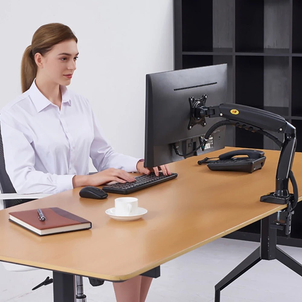 support de moniteur | support de moniteur LCD LED et ressort à gaz de bureau 17 - 30 pouces - Arts du rangement