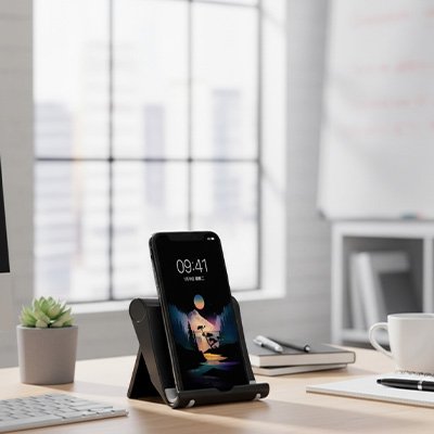 Support téléphone bureau | Ajustable - Arts du rangement