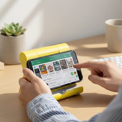 Support téléphone bureau | Ajustable - Arts du rangement