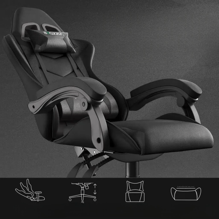 Chaise bureau - OfficeGamingChair™ - Noir - Arts du rangement