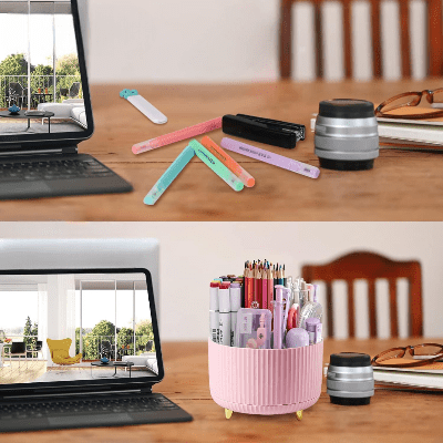 Organisateur Bureau - DesktopOrganizer™ - Rose - Arts du rangement